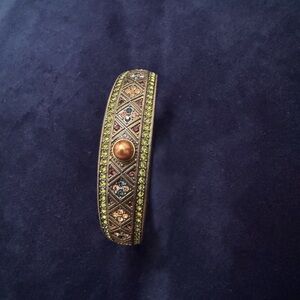 Elegant Gold and Multicolor Bangle